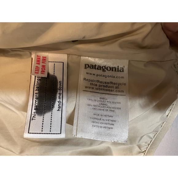 PATAGONIA 100% RECYCLED POLYESTER BABY HOOD ZIP POCKETS FLEECE JACKET SZ 6-12 M - Picture 8 of 9